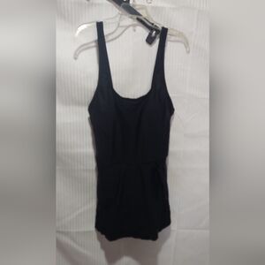 NEW Size Large Black One Piece Skirted Swimsuit